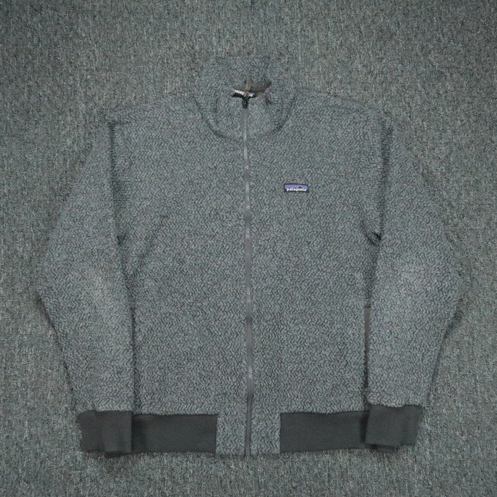 Patagonia Jacket Mens Large Gray Woolyester Fleece Full Zip Sherpa Outdoor